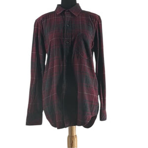 Aritzia TNA Plaid Long Sleeve Oversized Fit Button Up Shirt Regular Size XS